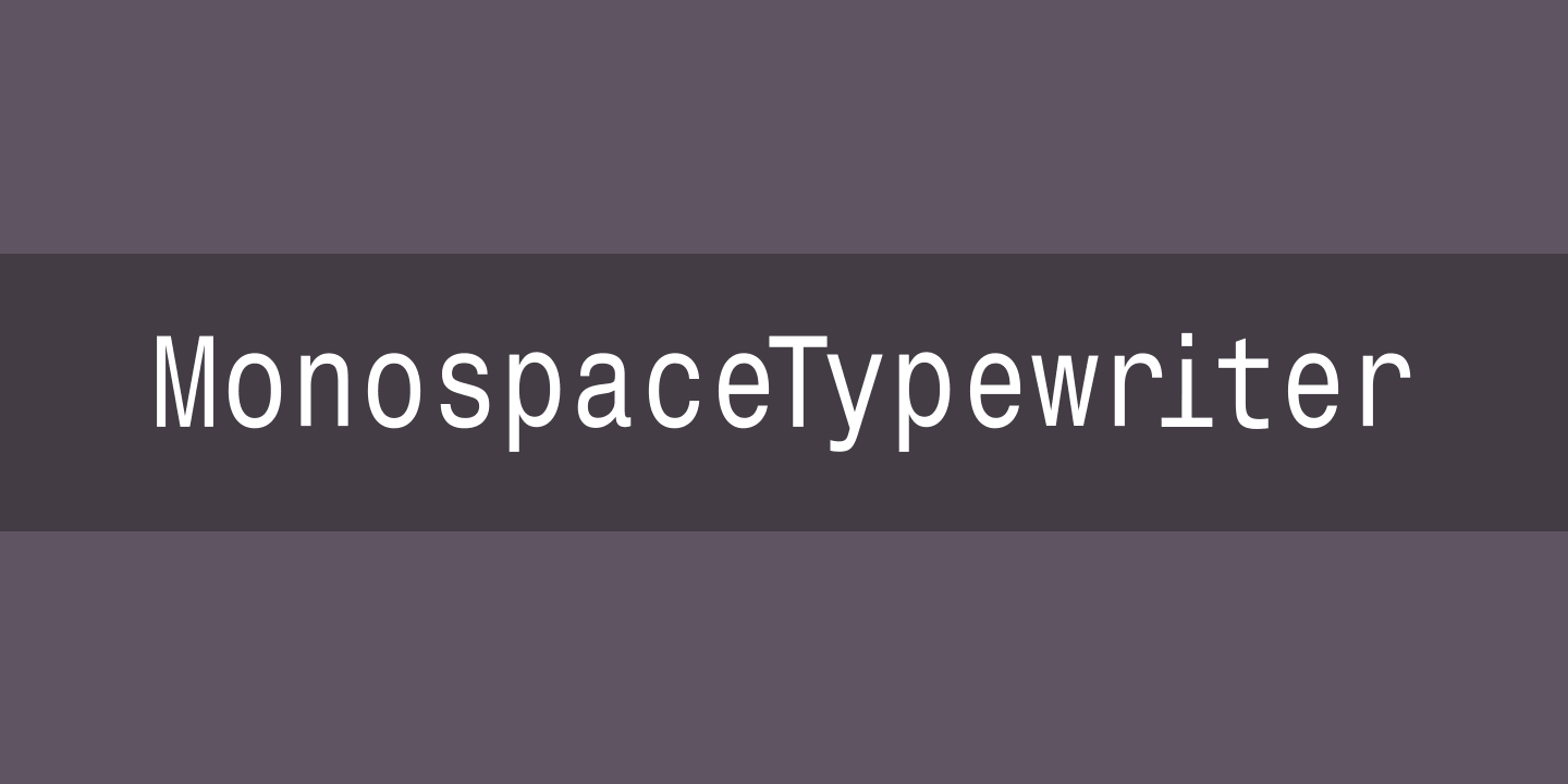 Пример шрифта MonospaceTypewriter Regular